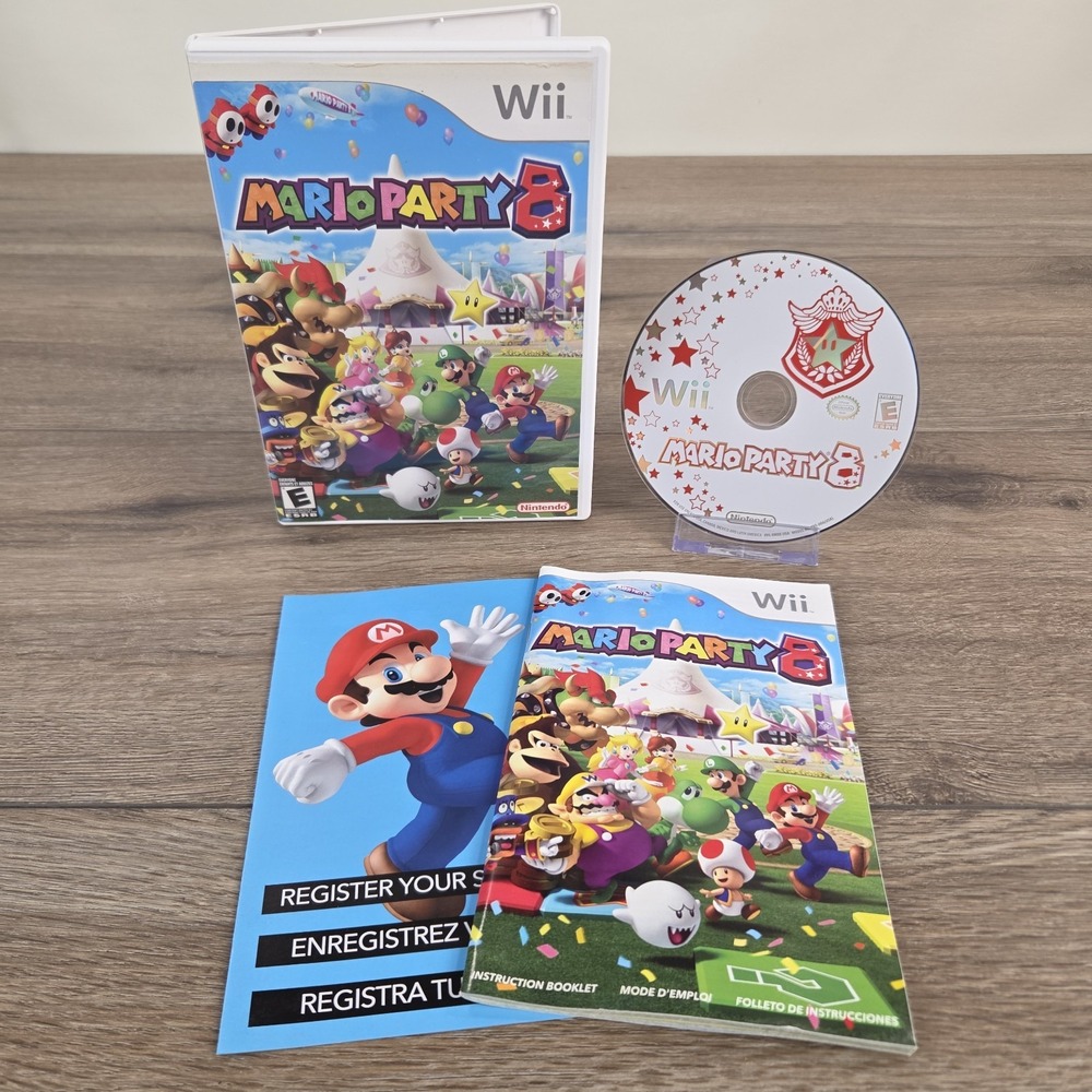 Mario Party 8 (Nintendo Wii, 2007) Video Game Complete CIB Tested Working